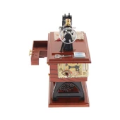 Nostaljik Dikiş Makinası Müzik Kutusu Kurmalı Müzik Kutusu Dekoratik Müzik Kutusu - 4