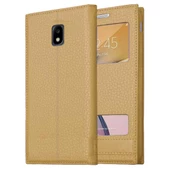 Samsung Galaxy J3 Pro Uyumlu Pencereli Kapaklı Magnum Kılıf thumbnail 5