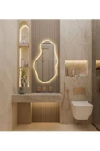 Led Işıklı Asimetrik Model Dekoratif Duvar Aynası, Modern Eşsiz Ayna, Ayna Duvar Dekorasyon Ürünü - 3
