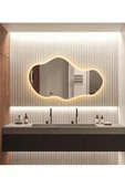 Led Işıklı - Gün Işığı Rengi - Modern Dekoratif Duvar Aynası - 1