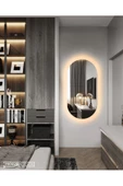 Led Işıklı - Gün Işığı Rengi - Modern Dekoratif Duvar Aynası - 4