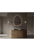 Led Işıklı - Gün Işığı Rengi - Modern Dekoratif Duvar Aynası - 4