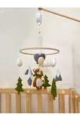 (MÜZİKSİZ VE ASKI APARATSIZ) El Yapımı Ayıcıklı Bebek Dönencesi, Ayıcıklı Bebek Odası Aksesuarı - 7