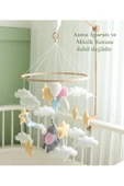 (MÜZİKSİZ) El Yapımı Filli Bebek Dönence, Keçe Kumaştan Filli Beşik Dönence, Bebek Odası Aksesuar - 2