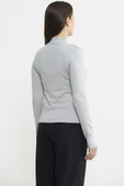 Sim Detaylı Dik Yaka Triko Kazak - Gri thumbnail 5