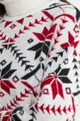Tam Balıkçı Desenli Triko Kazak - Kemik thumbnail 5