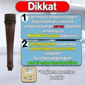 Nehir Plastik Sehpa Ayağı 40 cm Ahşap Desenli Orta Ayak Zigon Sehpa Mobilya Masa Ayakları Kahverengi thumbnail 2