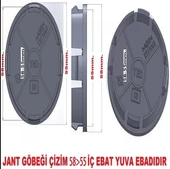 Honda Vtec 2 Geçme Jant Göbeği Gri Kırmızı 4'lü 58/55 55mm Yuva - 3
