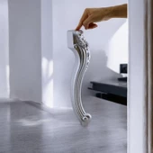 Nehir Plastik 4 Adet Sehpa Ayağı 40 cm Gümüş Renk Orta Ayak Zigon Sehpa Mobilya Masa Ayakları Gri thumbnail 7