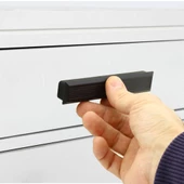 Plastik Kulp Mobilya Mutfak Çekmece Dolap Dolabı Kapak Kulpu Kulbu Siyah Kulpları (96 MM-9.6 CM) thumbnail 3
