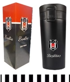 Beşiktaş Orjinal Lisanslı Çelik Termos Kilitli Mug 400 ml (Siyah) - 1