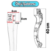 Nehir Plastik 4 Adet Sehpa Ayağı 40 cm Krem Kahverengi Orta Ayak Zigon Sehpa Mobilya Masa Ayakları thumbnail 6