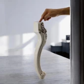 Nehir Plastik 4 Adet Sehpa Ayağı 40 cm Krem Kahverengi Orta Ayak Zigon Sehpa Mobilya Masa Ayakları thumbnail 7