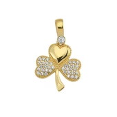 14 Ayar Altın Taşlı Yonca Kolye Ucu 1,46 gr thumbnail 1