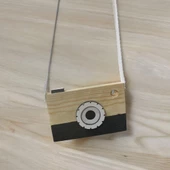 Ahşap Oyuncak Hediyelik Fotoğraf Makinesi Waldorf Oyuncak - 1