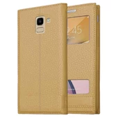 Samsung Galaxy J6 J600 Uyumlu Pencereli Kapaklı Magnum Kılıf thumbnail 5