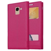 Samsung Galaxy J6 J600 Uyumlu Pencereli Kapaklı Magnum Kılıf thumbnail 4