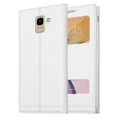 Samsung Galaxy J6 J600 Uyumlu Pencereli Kapaklı Magnum Kılıf thumbnail 7