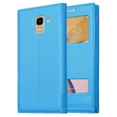 Samsung Galaxy J6 J600 Uyumlu Pencereli Kapaklı Magnum Kılıf thumbnail 6