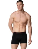 6 Adet Gümüş Erkek Renkli Likralı Spor Boxer 3074 - 1