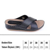 Gezer 11259 Siyah Kadın Günlük Düz Terlik - 1