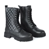 MP 222-2738Zn Siyah Kadın Düz Bot - 1