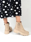 Ayakcenter 22-B14 Süet Ayışığı Kadın Düz Postal Bot thumbnail 6