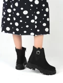 Ayakcenter 22-B14 Süet Ayışığı Kadın Düz Postal Bot thumbnail 3