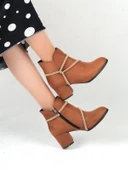 Ayakcenter 22-B17 Süet Ayışığı 5 Cm Topuklu Kadın Bot thumbnail 4