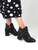 Ayakcenter 22-B17 Cilt Siyah Ayışığı 5 Cm Topuklu Kadın Bot thumbnail 3