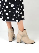 Ayakcenter 22-B17 Süet Ayışığı 5 Cm Topuklu Kadın Bot thumbnail 8