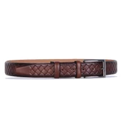 Skuaıter 24-1905 Kahve %100 Deri Erkek Kumaş Kemer thumbnail 1