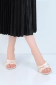 Ayakcenter 24-386 Taşlı Ayışığı 7Cm Topuklu Kadın Terlik - 5