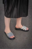 Ayakcenter 3066-5 Ayışığı Taşlı Kadın Günlük Düz Terlik thumbnail 5