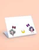Sailor Moon- Ay Savaşçısı sticker 2li -Anime çıkartma-etiket-laptop telefon süsleme thumbnail 5