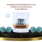 Perlotus Doğal Granit Mermer Viski Taşı 4’lü Özel Seri Sertifikalı - 3