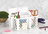 Geseus Taşıma Saplı Buzdolabı,Mutfak,Banyo Duzenleyici Organızer Beyaz-8114 - 8