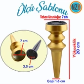 Mobilya Yükseltici Kanepe Koltuk Tv Ünitesi Baza Ayağı Zigon Orta Sehpası Ayak Ayakları 20 cm Mat Altın thumbnail 2