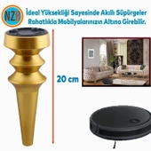 Mobilya Yükseltici Kanepe Koltuk Tv Ünitesi Baza Ayağı Zigon Orta Sehpası Ayak Ayakları 20 cm Mat Altın thumbnail 4