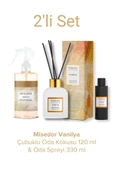 MİSEDOR 2 Li Set Vanilya Çubuklu Oda Kokusu 120 ml & Oda Spreyi 330 ml - 2