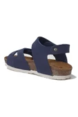 Unisex Çocuk Lacivert Hakiki Deri Ortopedik Sandalet - 4