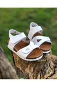 Unisex Çocuk Lacivert Hakiki Deri Ortopedik Sandalet - 9