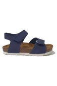 Unisex Çocuk Lacivert Hakiki Deri Ortopedik Sandalet - 3