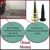 Oliva Gold 17 Cm Mobilya Kanepe Koltuk Tv Ünitesi Konsol Yükseltme Yükseltici Ayağı Ayakları 4 Adet thumbnail 4