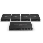 Lindy Lın-38262 70M Cat.6 4 Port Hdmı 18G Sinyal Çoklayıcı Ve Uzatıcı Alıcı (Receiver) Ve Verici (Transmitter) Ünite Dahil 70M Cat.6 4 Port Hdmı 18G Splitter Extender thumbnail 1