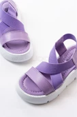 Kız Çocuk Bej Hafif Lastikli Ortopedik Sandalet - 8