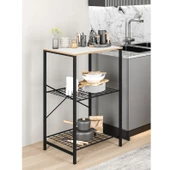 Eportatif Çok Amaçlı Mutfak Rafı Bangosu Masa Dar Beyaz 1443 - 3