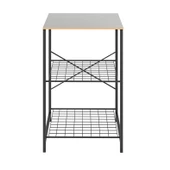 Eportatif Çok Amaçlı Mutfak Rafı Bangosu Masa Dar Beyaz 1443 - 5