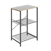 Eportatif Çok Amaçlı Mutfak Rafı Bangosu Masa Dar Beyaz 1443 - 4