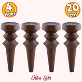 Oliva Ahşap Desen 20 cm Mobilya Kanepe Koltuk Tv Ünitesi Konsol Yükseltme Ayağı Ayakları 4 Adet thumbnail 1